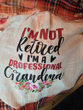 Adult Size Large Flannel -  Coral - Retired Grandma