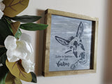 Framed Donkey handpainted sign