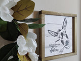 Framed Donkey handpainted sign
