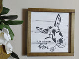 Framed Donkey handpainted sign