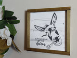 Framed Donkey handpainted sign