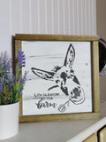 Framed Donkey handpainted sign