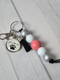 Beaded Keychain or Bag Charm - Talk to the Paw