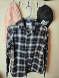 Adult Size Medium Flannel -  Black - Mama