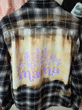 Adult Size Medium Flannel -  Black - Mama