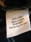 Girls Size 7 Green Bleached Flannel Size 7 - The Red Robin Studio