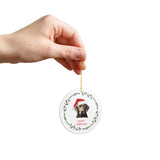 Labrador Retriever Ceramic Holiday Ornament