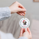 Labrador Retriever Ceramic Holiday Ornament