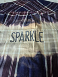Girls Size 7 Blue & Purple Bleached Flannel Size 7 - The Red Robin Studio