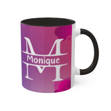 Monogram Mug with Colorful backgroun