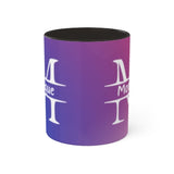 Monogram mug with colorful background