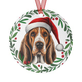 Bassett Hound Metal Ornament - 2 sided