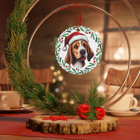 Beagle Metal Ornament - 2 sided