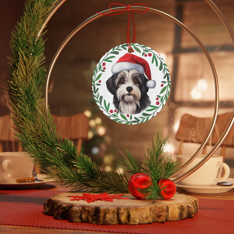 Biewer Terrier Dog Metal Ornament - 2 sided