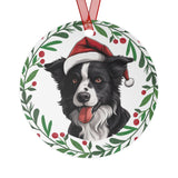 Border Collie Metal Ornament - 2 sided
