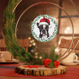 Boston Terrier Metal Ornament - 2 sided