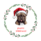 French Bulldog Ceramic Holiday Ornament