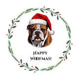 Bulldog Ceramic Holiday Ornament
