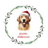 Golden Retriever Ceramic Holiday Ornament