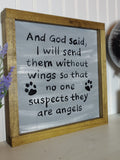Angel Pets Handpainted Wood Sign