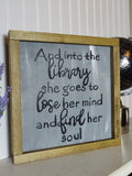 Library Framed Sign
