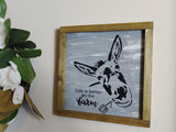 Framed Donkey handpainted sign