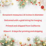 Bulldog Ceramic Holiday Ornament