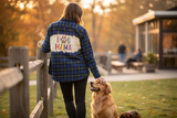 Blue and Green Bleached Flannel.  Dog Mama. Size XXL - The Red Robin Studio
