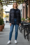 Black Bleached Flannel with Pumpkin. Size XS