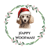 Poodle Ceramic Holiday Ornament