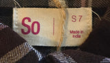 Girls Size 7 Blue & Purple Bleached Flannel Size 7 - The Red Robin Studio