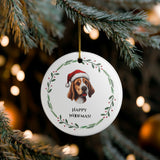 Beagle Ceramic Holiday Ornament