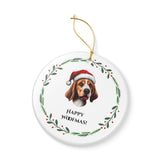 Beagle Ceramic Holiday Ornament