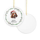 Beagle Ceramic Holiday Ornament
