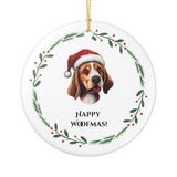 Beagle Ceramic Holiday Ornament
