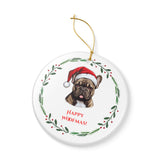 French Bulldog Ceramic Holiday Ornament