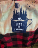 Bleached Upcycled Flannel.  Size XS.  Lets go camping