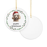 Poodle Ceramic Holiday Ornament