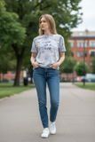 One of a Kind Tee.  Adult Small.  Blue Tie Dye.
