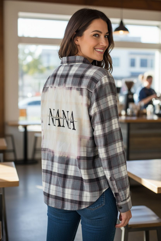 Gray bleached flannel.