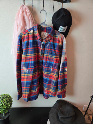 Adult Size Large Blue Flannel -  Grow in Grace