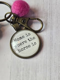 Beaded keychain - Home is Where the Horse is