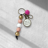 Beaded keychain - Home is Where the Horse is