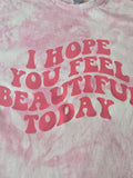 Pink Tie Dye Tee.  Size Medium.  I hope you feel beautiful today.