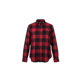 Red and black checkered shirt on a white background