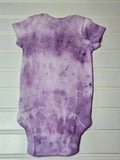 Hand dyed purple baby bodysuit.  My sister has paws.