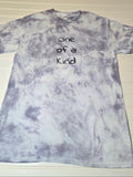 One of a Kind Tee.  Adult Small.  Blue Tie Dye.