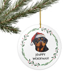 Rottweiler Ceramic Holiday Ornament