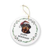 Rottweiler Ceramic Holiday Ornament