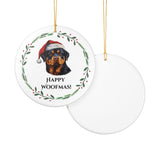 Rottweiler Ceramic Holiday Ornament